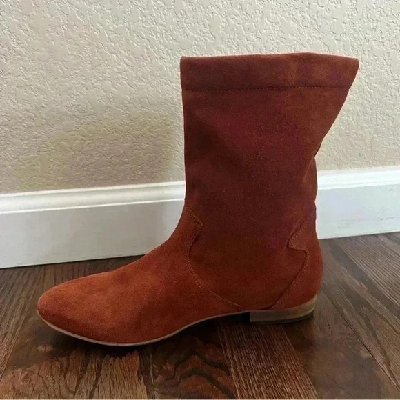 Free People Ashville Slouchy Suede Leather Ankle Boots Size 36, US 6 Rust 935296 - Picture 16 of 16